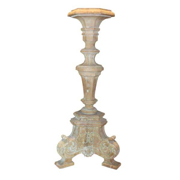 Hand Carved French Candle Stand