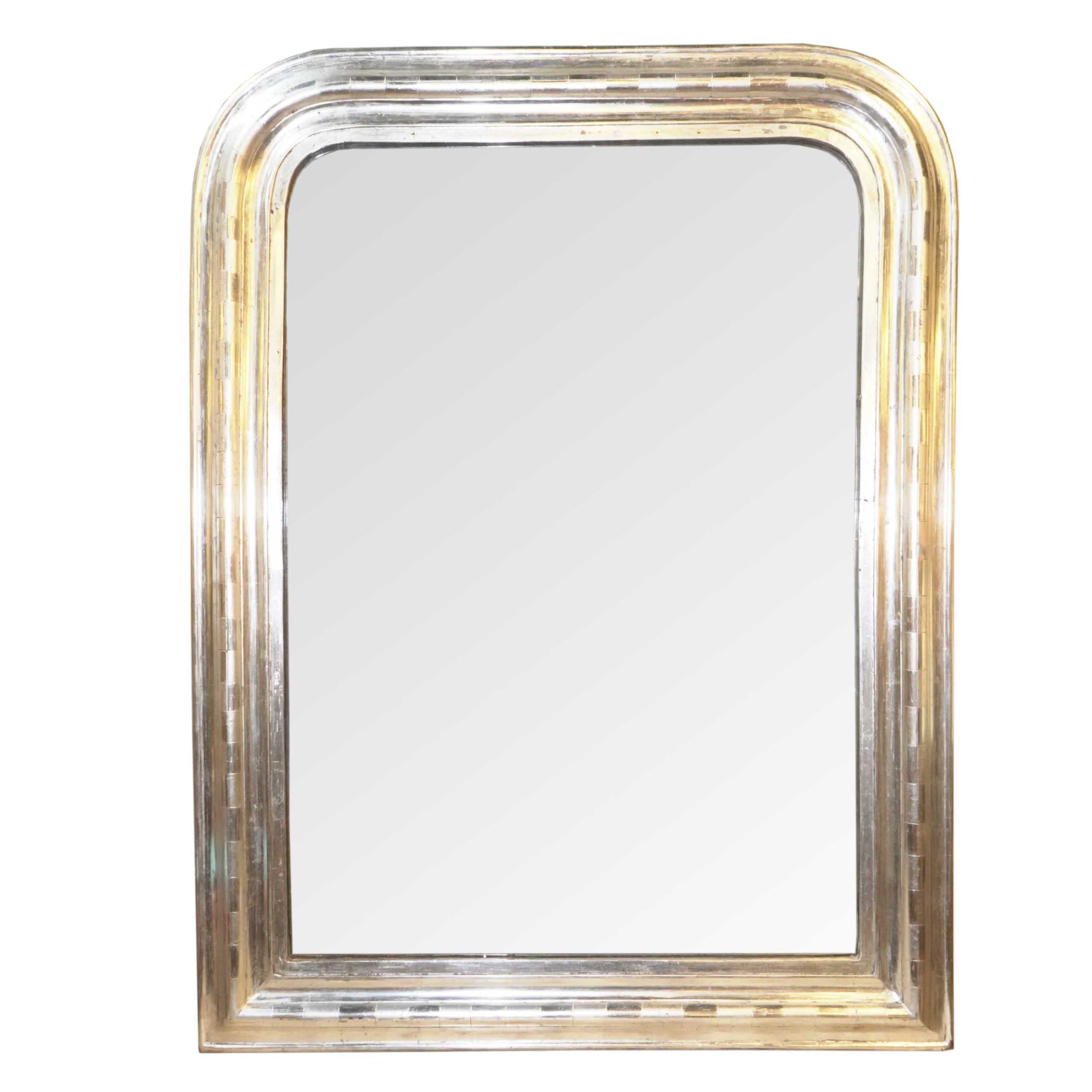 French Silver Gilt Louis Philippe, Louis Philippe Silver Gilt Mirror