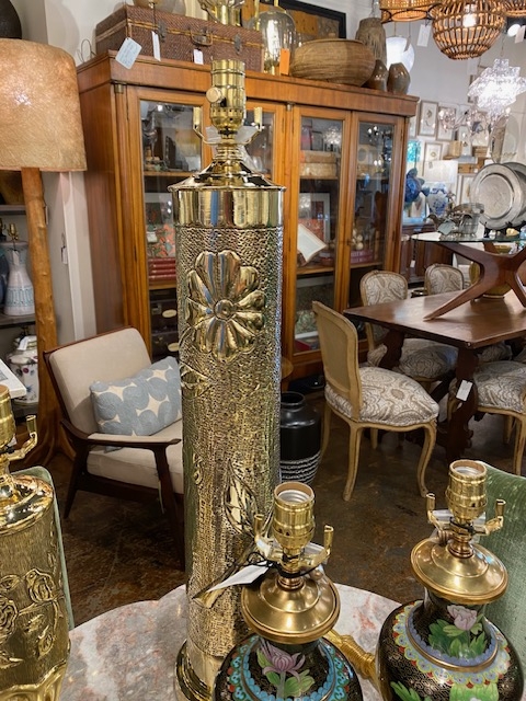Extra Large Trench Art Lamp - Foxglove Antiques Collective