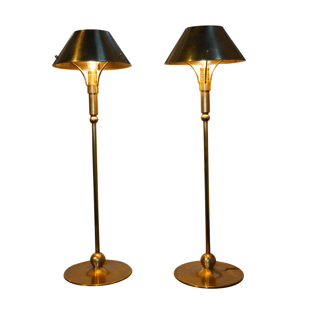 Pair of Brass Lamps - Foxglove Antiques Collective