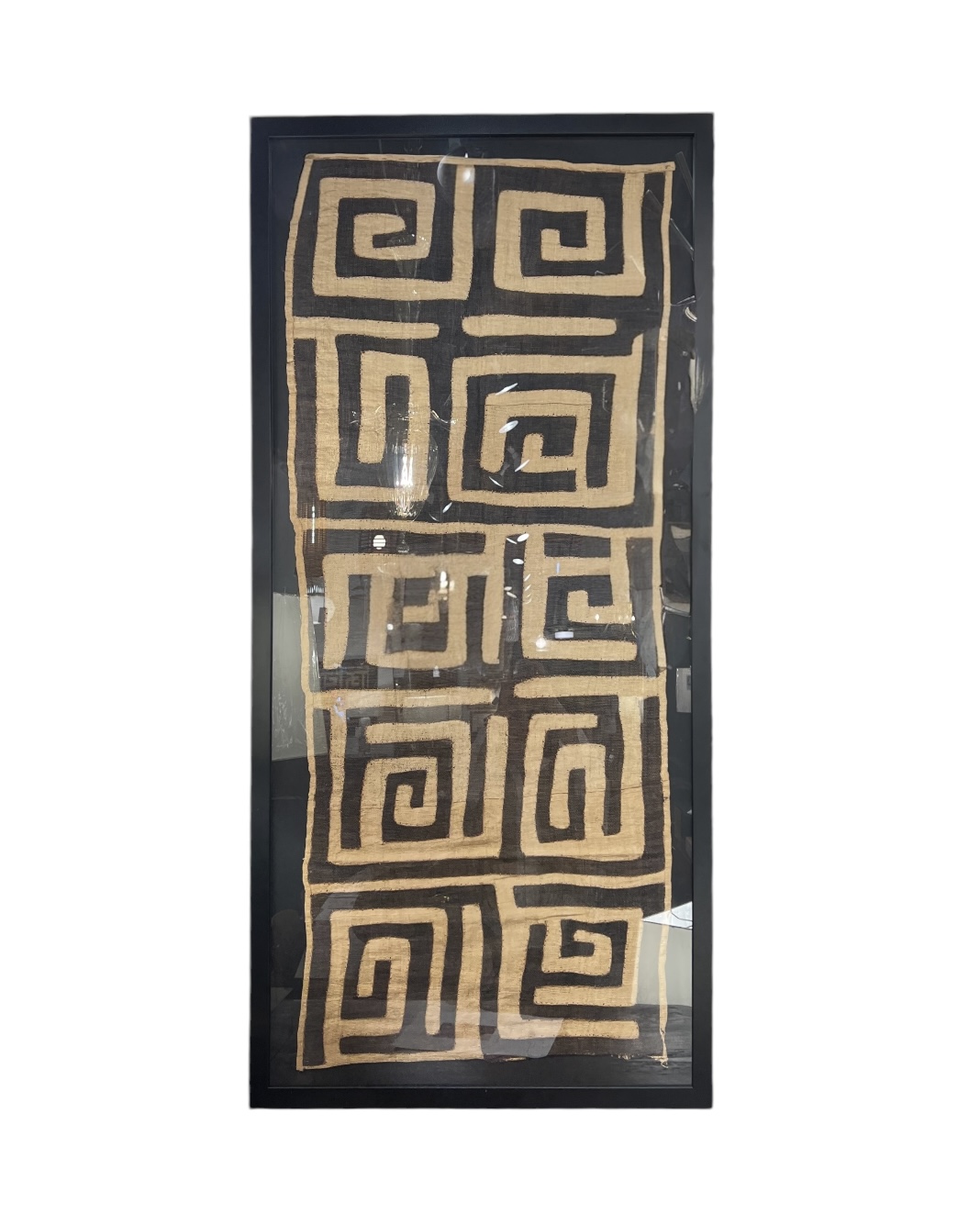 Framed Vintage African Kuba Cloth - Foxglove Antiques Collective