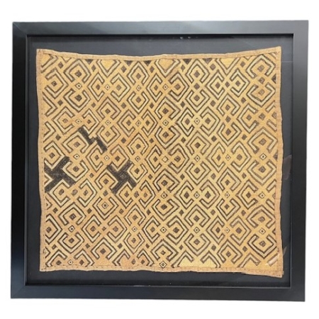 Framed Kuba Cloth 24.5x24.5